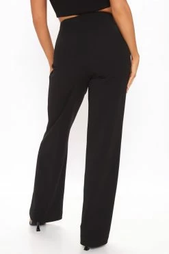 Fashion Nova Sasha Tie Waist Pant - Black
