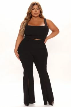 Fashion Nova Pants Hard To Impress Flare Pant 34 - Black