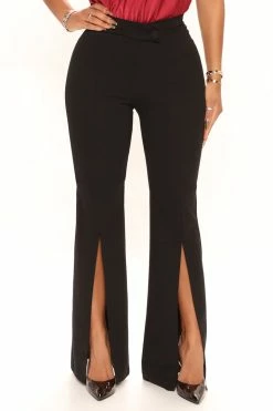Fashion Nova Pants Hard To Impress Flare Pant 34 - Black