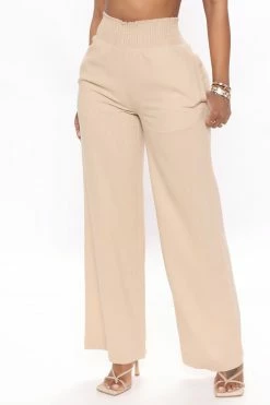 Fashion Nova Cocktails In Cabo Linen Pants - Khaki