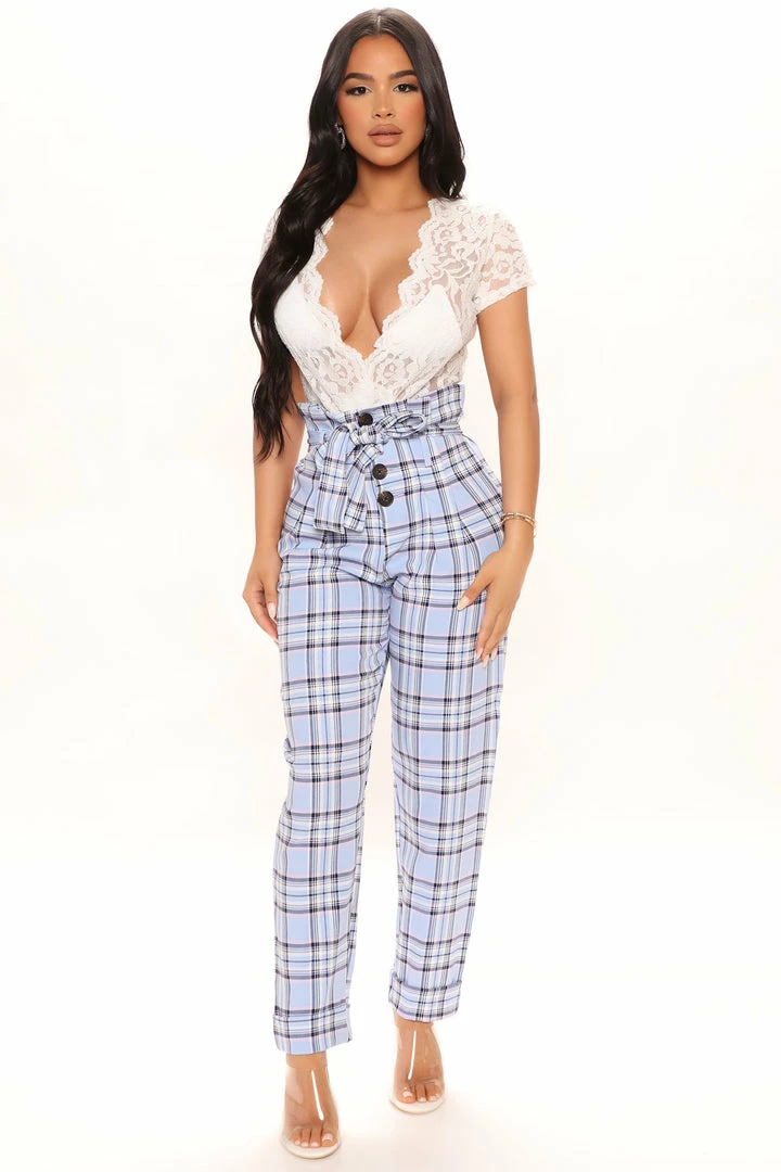 Best deal π Fashion Nova Plaid With Your Emotions Pants - Blue/combo βοΈ 3 Fashion Nova Plaid With Your Emotions Pants - Blue/combo