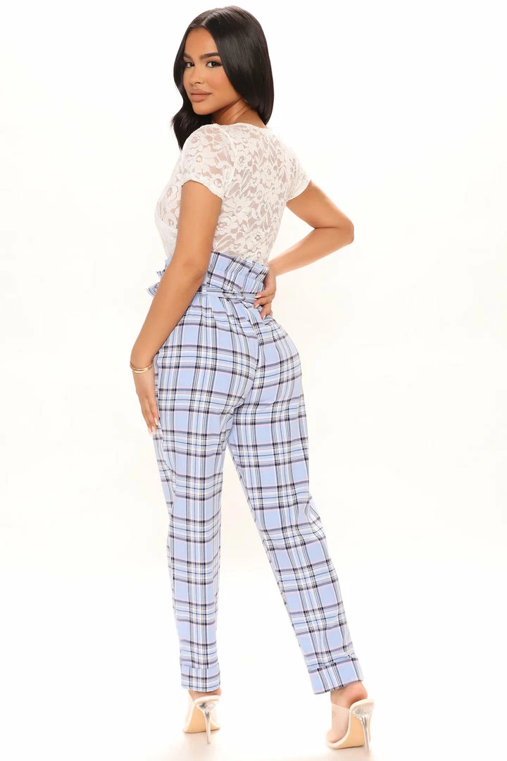 Best deal π Fashion Nova Plaid With Your Emotions Pants - Blue/combo βοΈ 5 Fashion Nova Plaid With Your Emotions Pants - Blue/combo