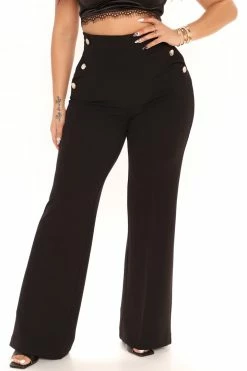 Fashion Nova Celine High Waist Dress Pants - Black