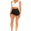 Fashion Nova Carter II Denim Shorts - Black