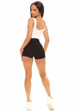 Fashion Nova Carter II Denim Shorts - Black