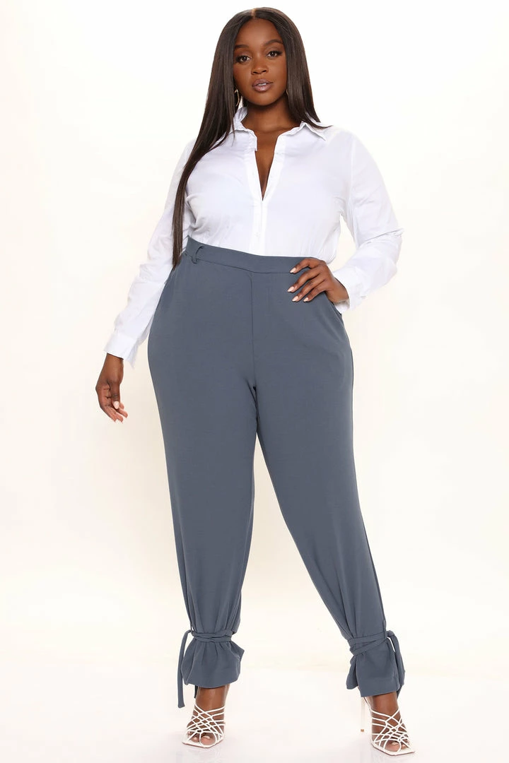 Fashion Nova Into The Office Trouser - Indigo Pants