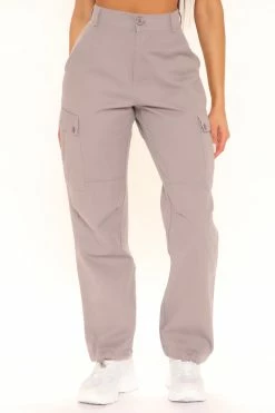 Fashion Nova Killing You Softly Utility Pants 29 - Grey