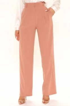Fashion Nova No Limit Wide Leg Trouser 31 - Terracotta