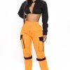 Fashion Nova Can't Get With You Cargo Pant - Orange