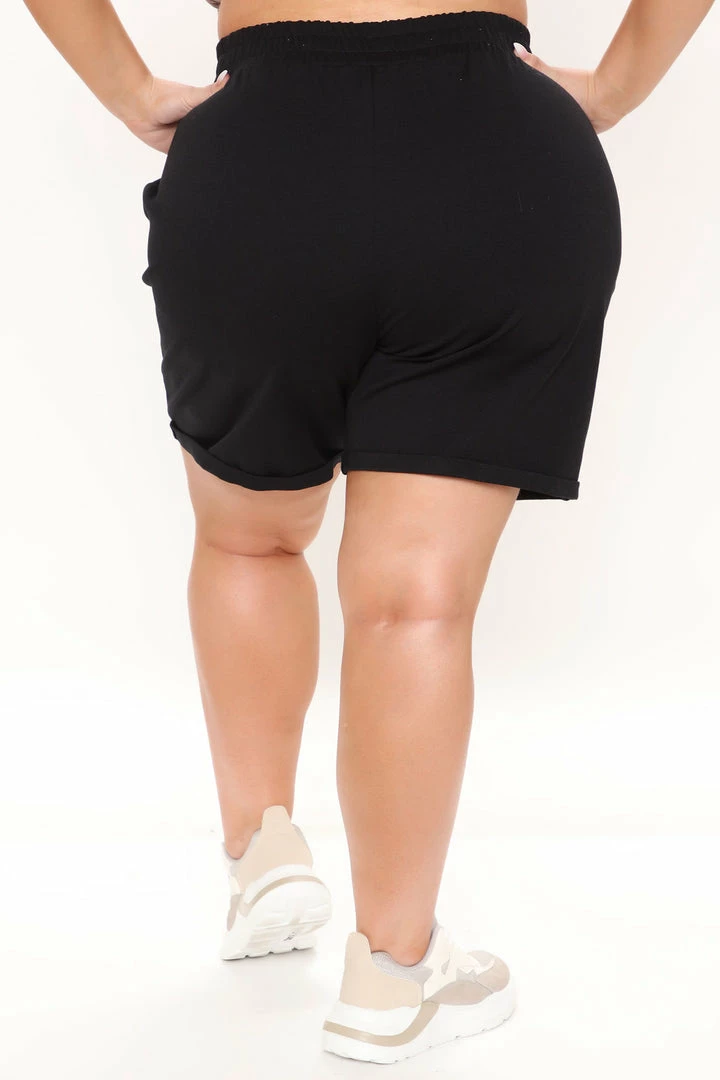 Fashion Nova Lounge With Me Sweatshorts - Black