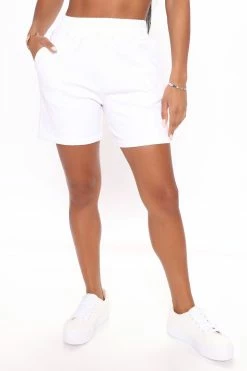 Fashion Nova Lounge With Me Sweatshorts - White