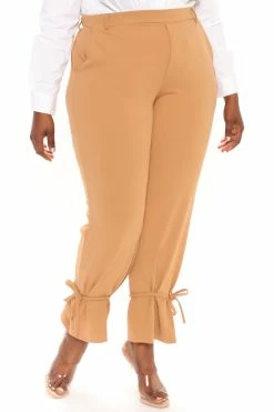 Fashion Nova Into The Office Trouser - Tan