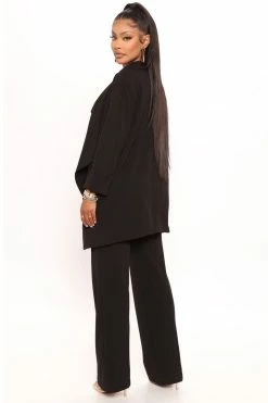 Fashion Nova Celine Belted Wide Leg Pant - Black