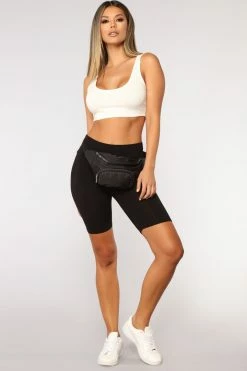 Fashion Nova Brooke Biker Shorts - Black
