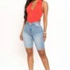 Discount 🛒 Fashion Nova Cammie Stretch Denim Bermudas - Light Blue Wash Shorts 😀 1 Fashion Nova Cammie Stretch Denim Bermudas - Light Blue Wash Shorts