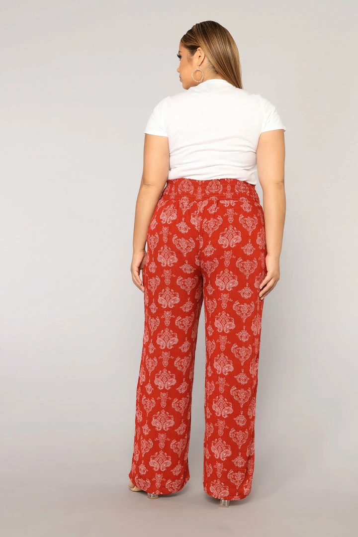 Fashion Nova Tied To A Shallow Heart Pants - Astara Spice