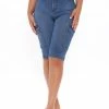 Fashion Nova On A New Level Cargo Denim Shorts - Medium Blue Wash