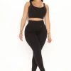 Fashion Nova Running On Coffee Legging - Black Leggings