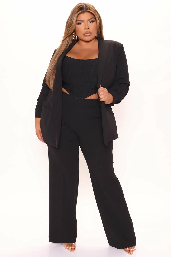 Fashion Nova Celine Aria Wide Leg Pants - Black