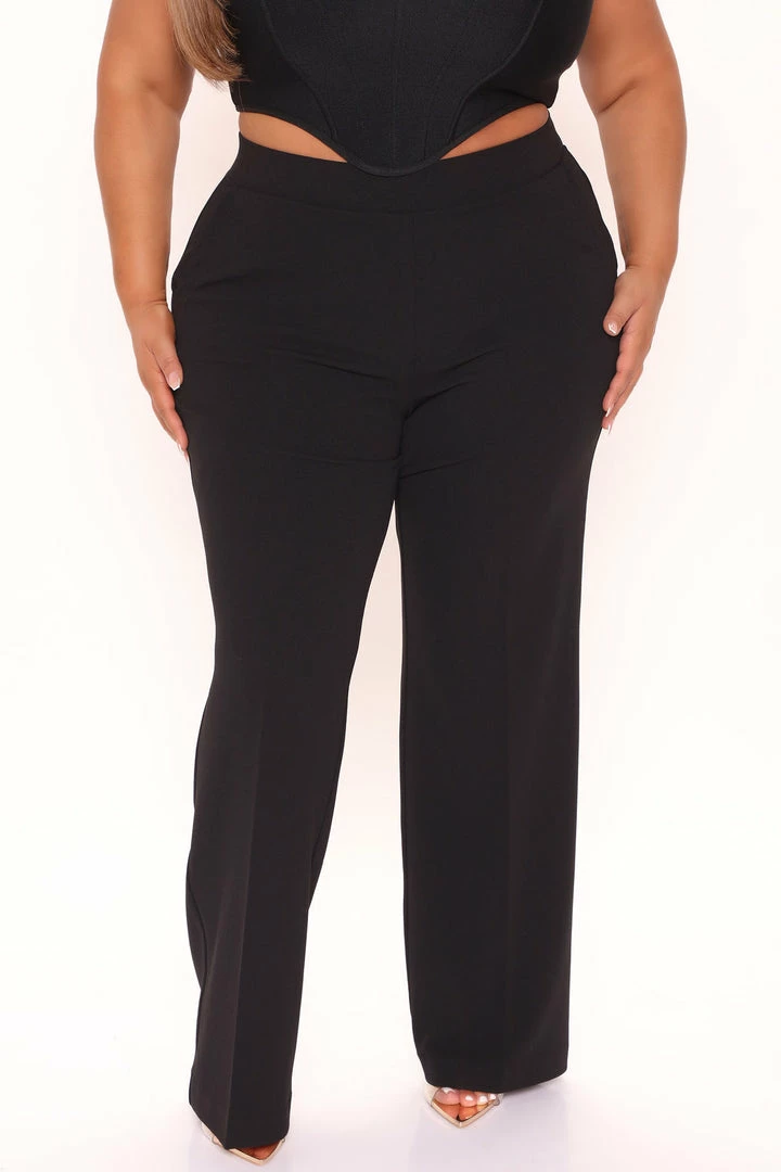 Fashion Nova Celine Aria Wide Leg Pants - Black