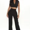 Fashion Nova Pants Veronica High Waist Dress Pant - Black