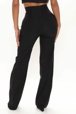 Fashion Nova Pants Veronica High Waist Dress Pant - Black