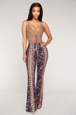 Fashion Nova Desert Dreamer Flare Pants - Blue