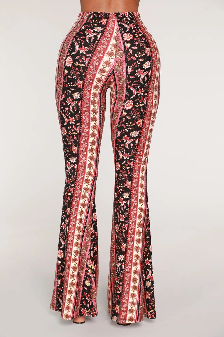 Buy β Fashion Nova Desert Dreamer Flare Pants - Rust 𧨠9 Fashion Nova Desert Dreamer Flare Pants - Rust