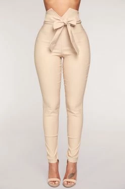 Fashion Nova Knot Your Girl Pants - Khaki