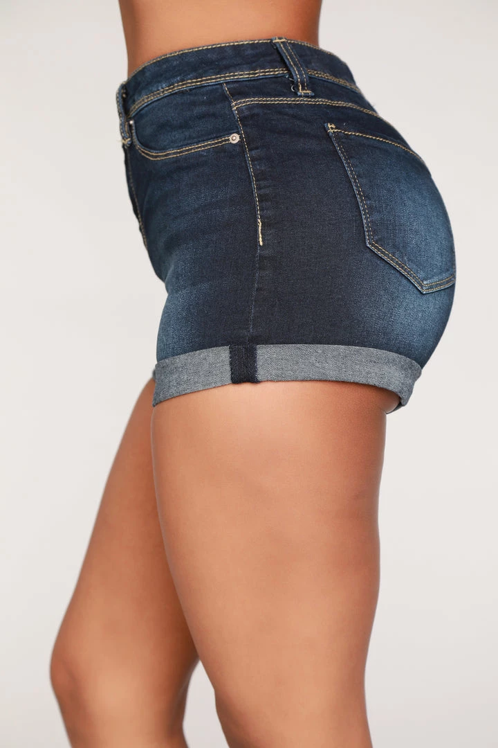 Brand new ✔️ Fashion Nova No Muffin Top Denim Shorts - Dark Denim ✨ 6 Fashion Nova No Muffin Top Denim Shorts - Dark Denim