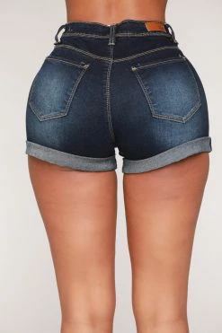 Brand new ✔️ Fashion Nova No Muffin Top Denim Shorts - Dark Denim ✨ 16 Fashion Nova No Muffin Top Denim Shorts - Dark Denim