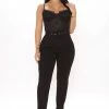 Fashion Nova Pants Olivia Belted Trouser - Black