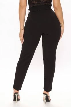 Promo 😍 Fashion Nova Pants Olivia Belted Trouser - Black 😍 12 Fashion Nova Pants Olivia Belted Trouser - Black