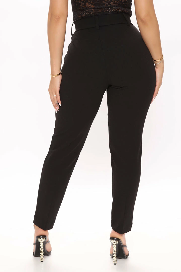 Promo 😍 Fashion Nova Pants Olivia Belted Trouser - Black 😍 5 Fashion Nova Pants Olivia Belted Trouser - Black