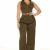 Fashion Nova Model Babe Trouser - Olive Pants