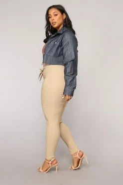 Fashion Nova Knot Your Girl Pants - Khaki