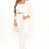 Fashion Nova Pants Olivia Belted Trouser - Cream