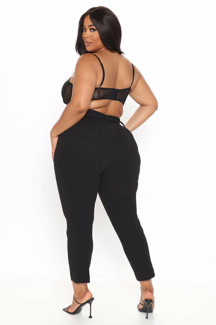 Promo 😍 Fashion Nova Pants Olivia Belted Trouser - Black 😍 10 Fashion Nova Pants Olivia Belted Trouser - Black