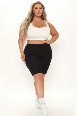 Fashion Nova Keeping Up Biker Short - Black Shorts