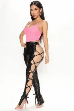 Fashion Nova That Girl Faux Leather Pant - Black Pants