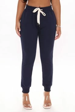 Fashion Nova Easy As Can Be Basic Joggers - Navy