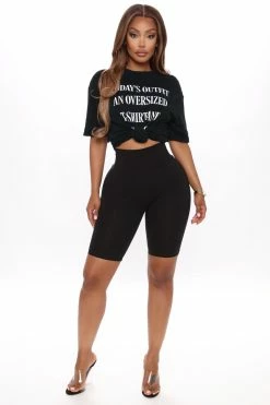 Fashion Nova Shorts My Favorite Biker Short - Black