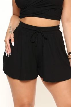 Fashion Nova In The Wrap Shorts - Black