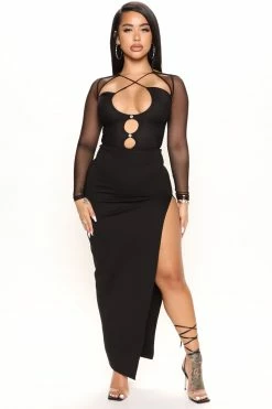 Fashion Nova Make It Sexy Slit Maxi Skirt - Black Skirts & Skorts