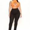Fashion Nova Sweet Honey Stacked Pant - Black