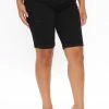 Fashion Nova Amberly Booty Lifting Mid Rise Denim Bermudas - Black Shorts