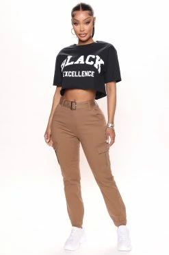 Fashion Nova Ready For Anything Cargo Jogger - Camel