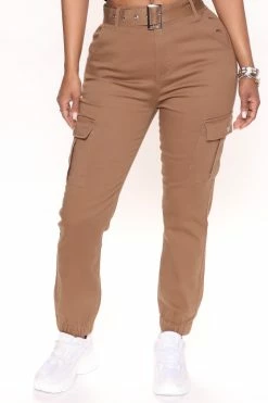 Fashion Nova Ready For Anything Cargo Jogger - Camel