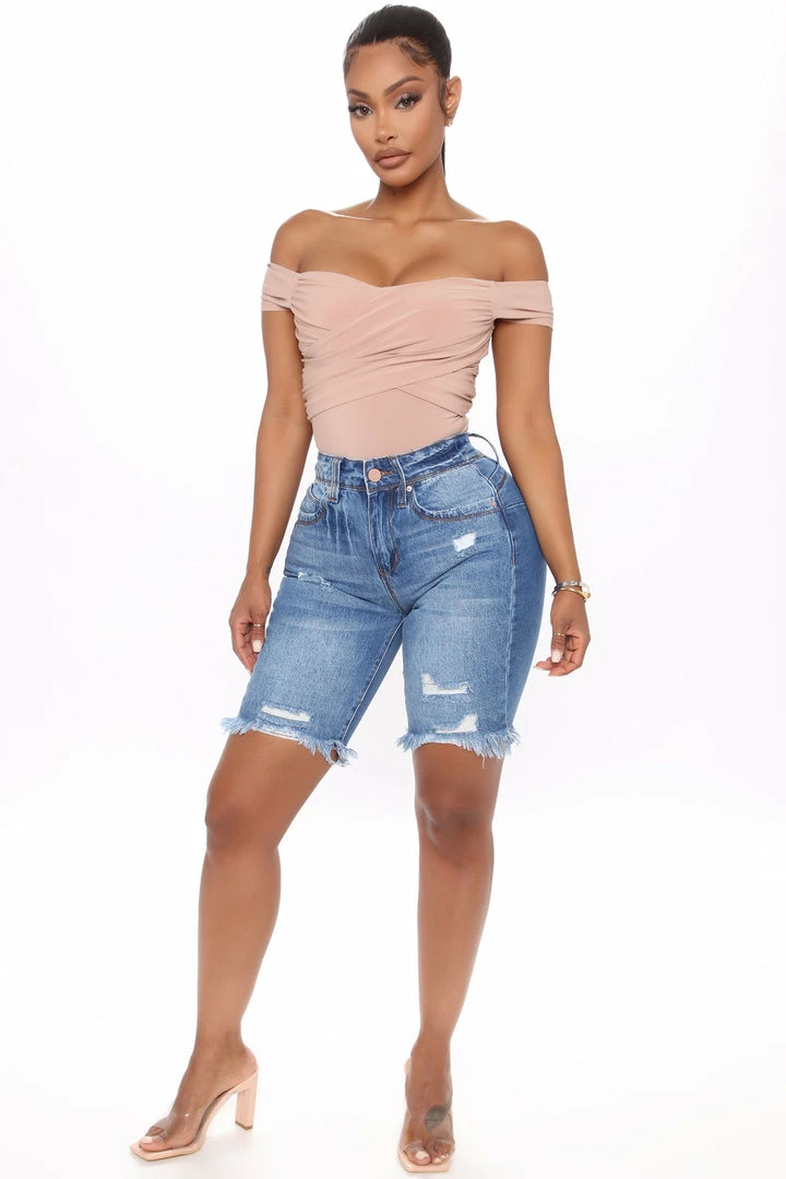 Budget 💯 Fashion Nova Corinna Booty Lifting Denim Bermudas - Medium Blue Wash Shorts 👏 3 Fashion Nova Corinna Booty Lifting Denim Bermudas - Medium Blue Wash Shorts
