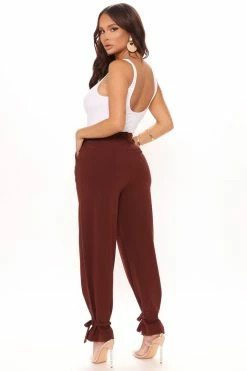 Fashion Nova Into The Office Trouser - Chocolate Pants